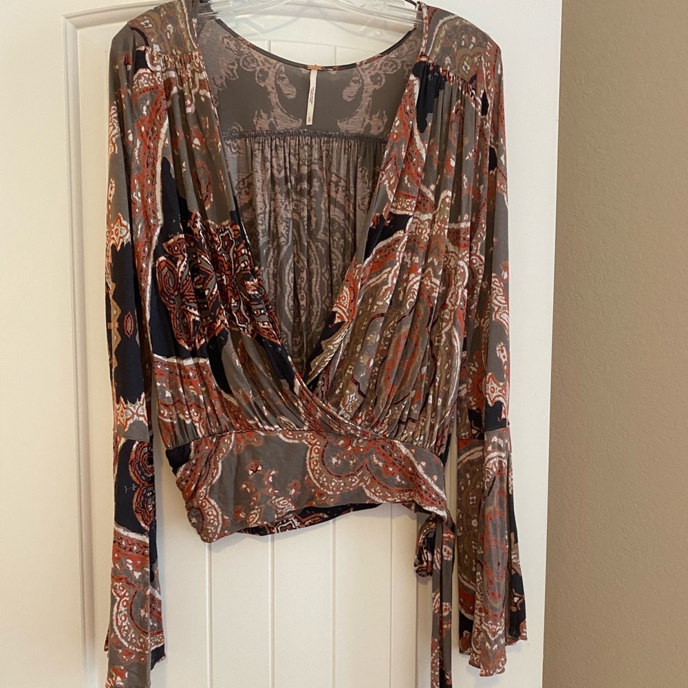 Free People Wrap Crop Top